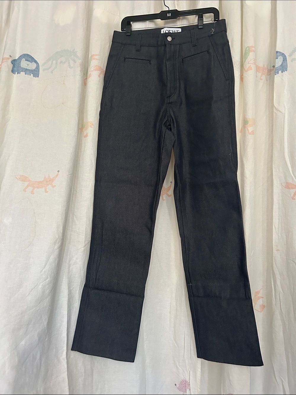 Loewe Black Straight-Leg Trousers Jeans FR44